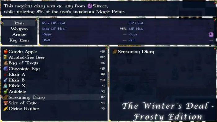 The Winter's Deal - Frosty Edition Menu